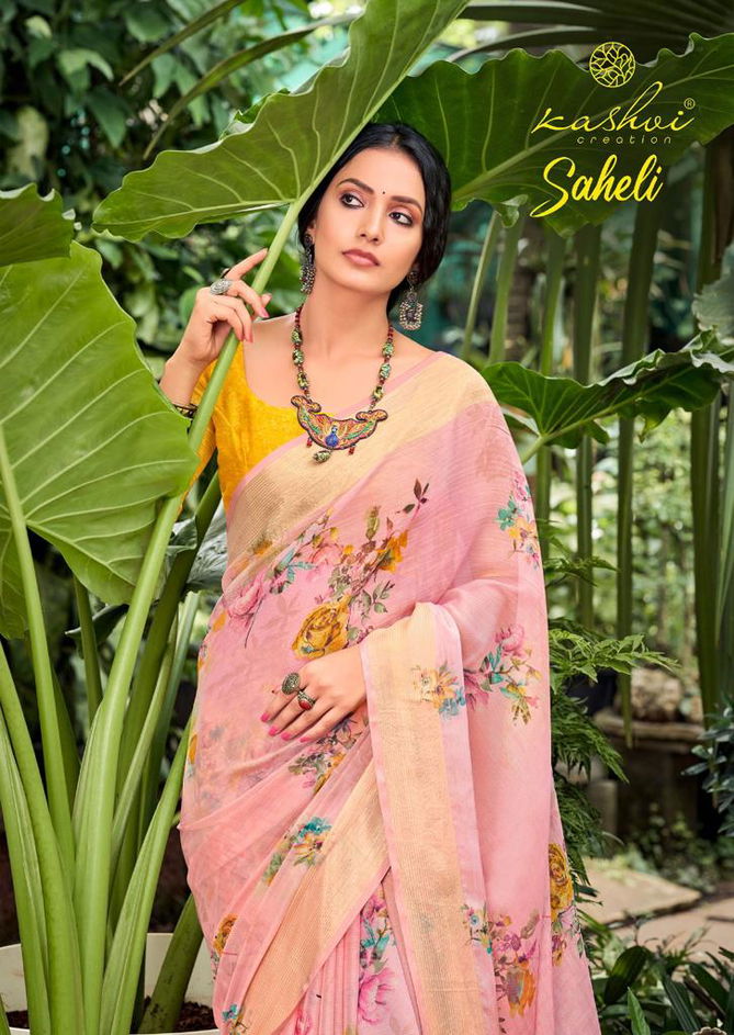 Kashvi Saheli 2701 Regular Wear Printed Wholesale Chiffon Sarees
